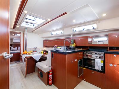Cabin on Kraken, a Hanse Yachts Hanse 415 sailboat at Baiona, Spain