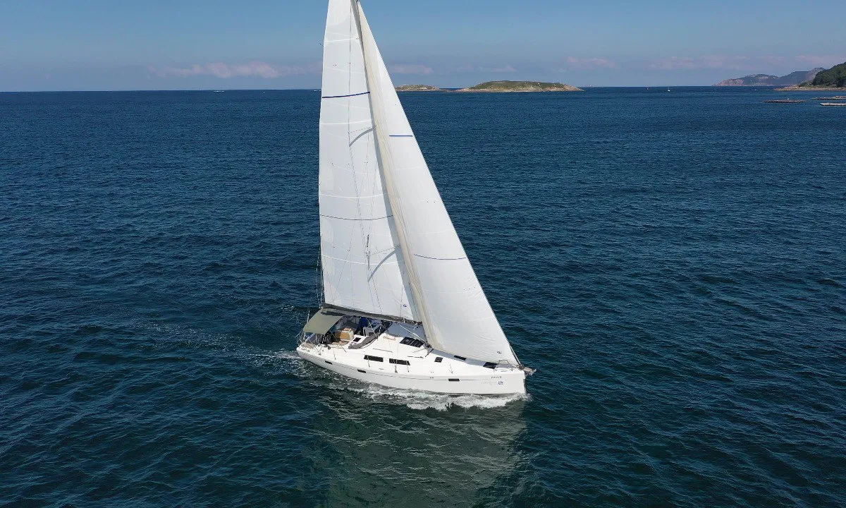 Cabin on Kraken, a Hanse Yachts Hanse 415 sailboat at Baiona, Spain