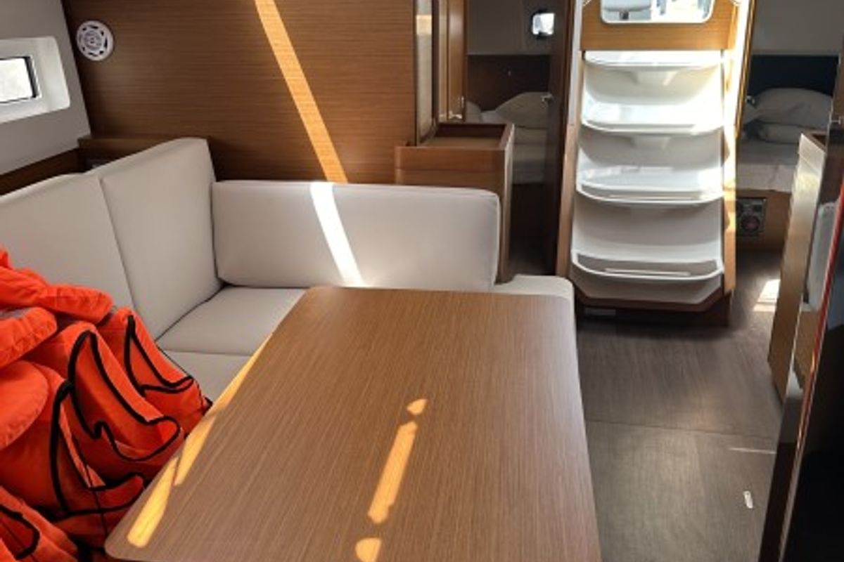 Salon of Taurus, a Jeanneau Sun Odyssey 440 sailboat at Općina Sukošan, Croatia