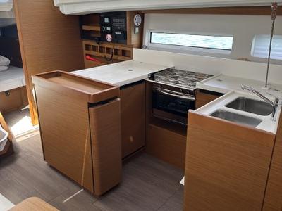Galley of Taurus, a Jeanneau Sun Odyssey 440 sailboat at Općina Sukošan, Croatia