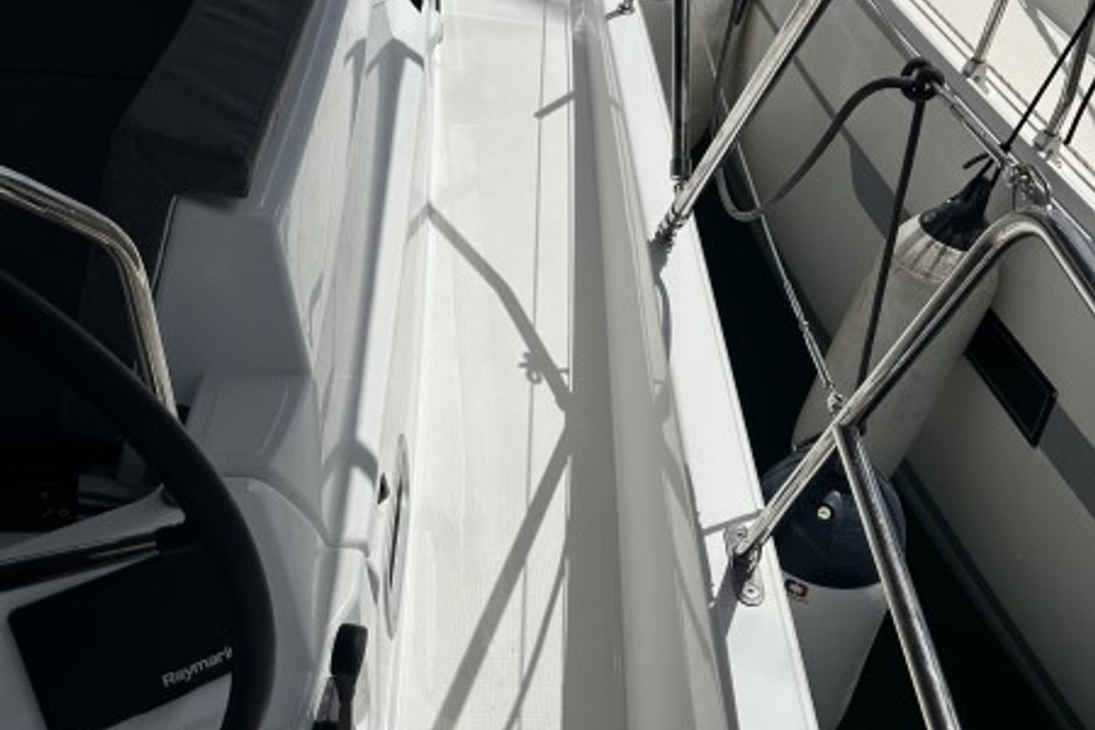 Deck of Taurus, a Jeanneau Sun Odyssey 440 sailboat at Općina Sukošan, Croatia