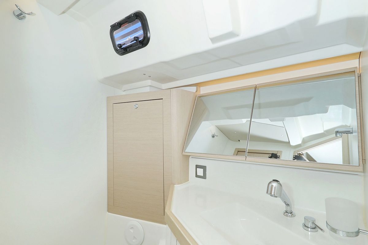 Head on Auf Kurs, a Beneteau Oceanis 46.1 sailboat at Grad Trogir, Croatia