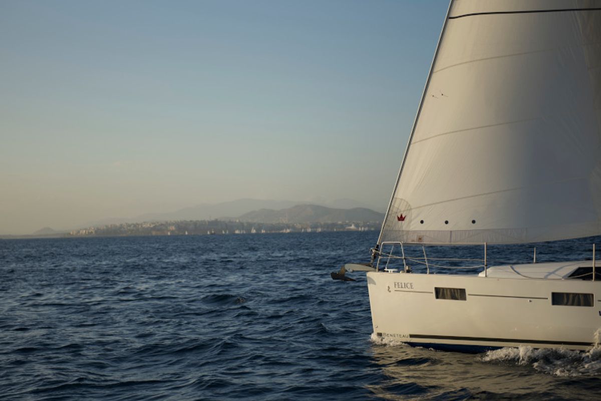 Felice, a Beneteau Oceanis 41.1 sailboat at Athens, Greece