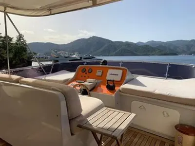 Cockpit of Atil, a Tuzla Yachts Tuzla yacht at Fethiye, Turkey