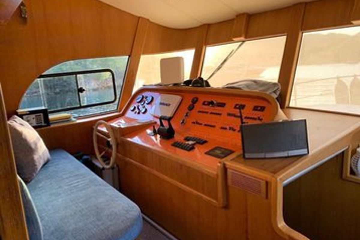 Cockpit of Atil, a Tuzla Yachts Tuzla yacht at Fethiye, Turkey