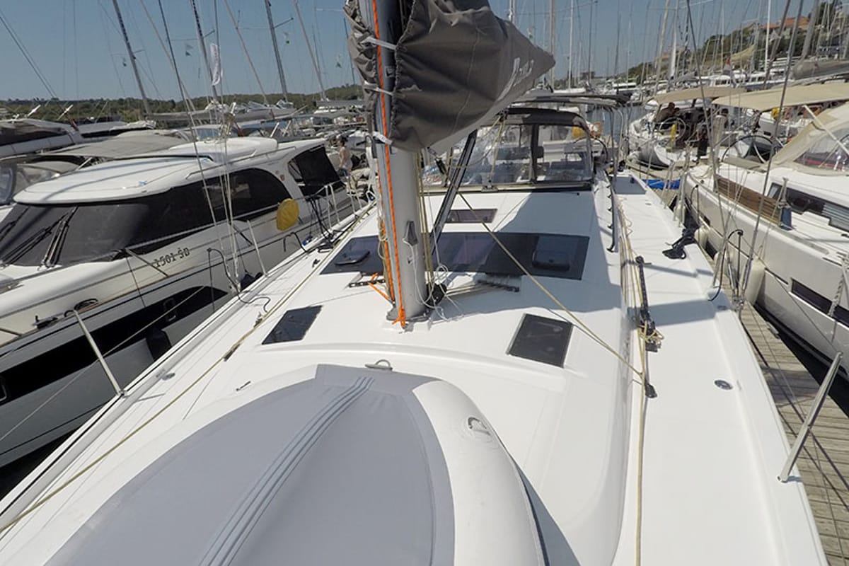Ljubov, a Dufour 470 sailboat at Grad Šibenik, Croatia