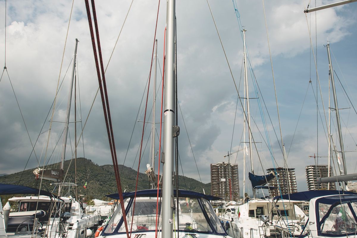 Ayther, a Beneteau Oceanis 45 sailboat at Salerno, Italy