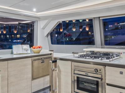 Galley of Moorings 5000 Exclusive Plus, a Leopard 50 catamaran at Grand Anse, Grenada