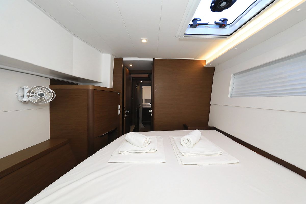 Cabin on Gimme Kiss, a Lagoon 40 catamaran at Općina Sukošan, Croatia