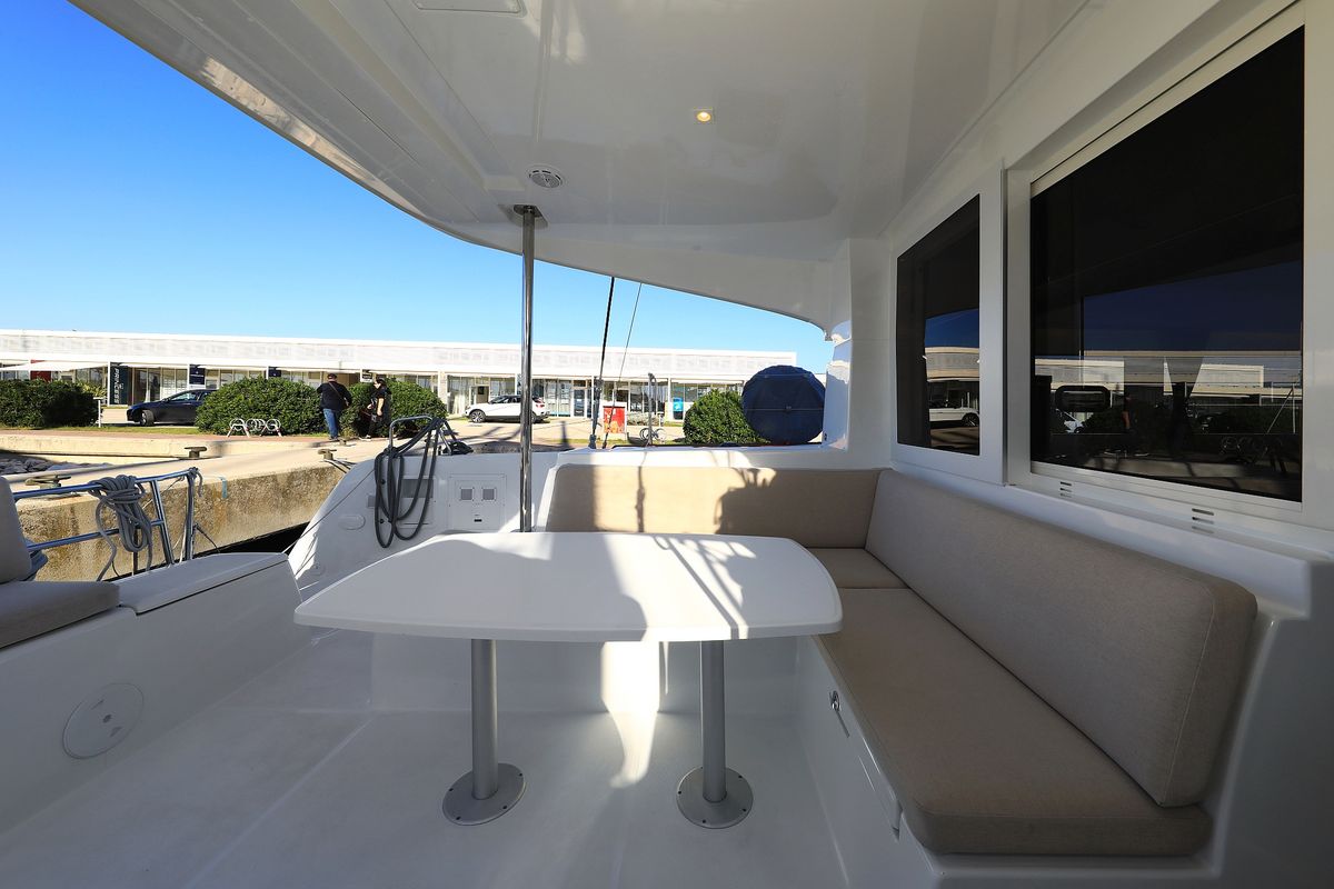 Deck of Gimme Kiss, a Lagoon 40 catamaran at Općina Sukošan, Croatia