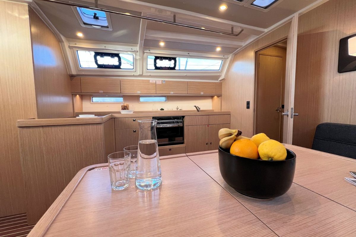 Salon of Noelle, a Bavaria Cruiser 46 sailboat at Grad Pula, Croatia