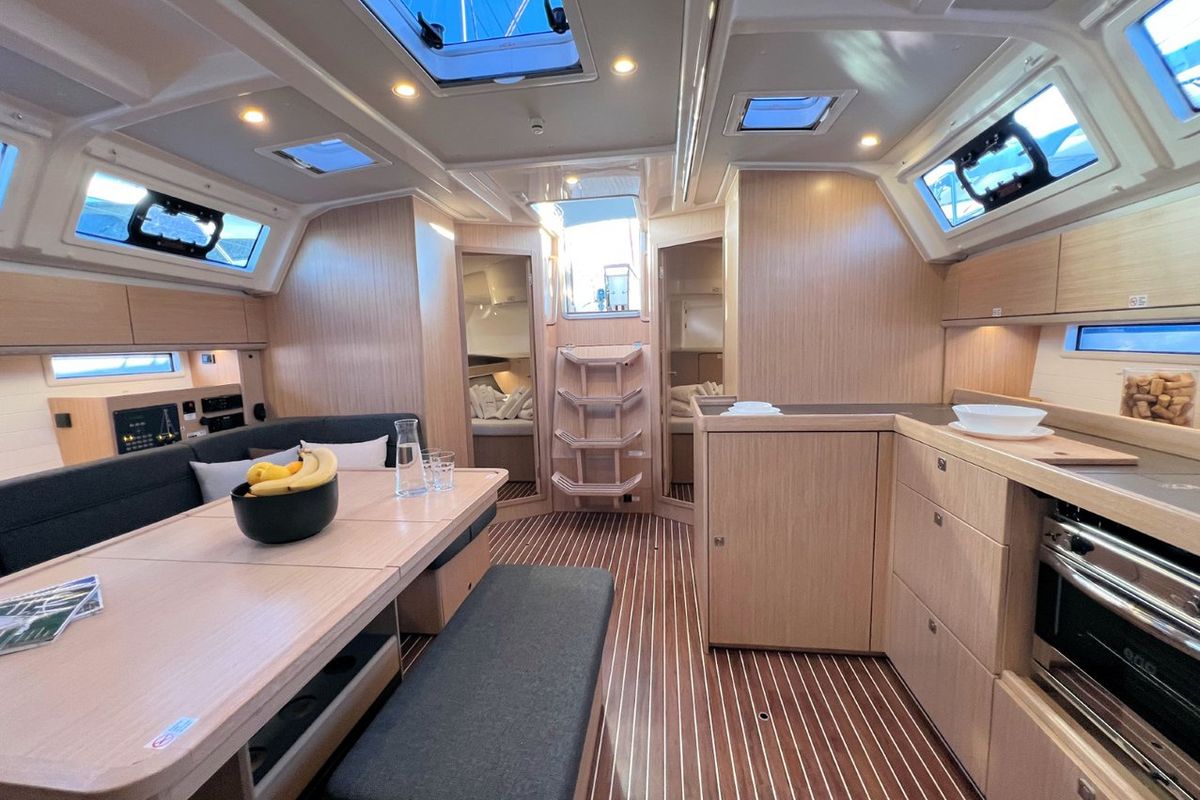 Galley of Noelle, a Bavaria Cruiser 46 sailboat at Grad Pula, Croatia