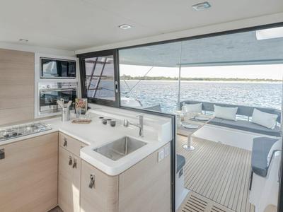 Galley of Freya II, a Aventura Catamarans Aventura 37 catamaran at Pirovac, Croatia
