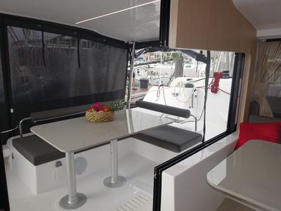 Salon of Alneelam, a NEEL 43 sailboat at Alameda, United States