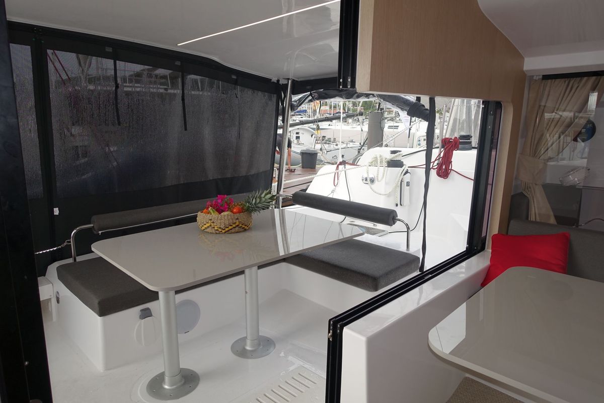 Salon of Alneelam, a NEEL 43 sailboat at Alameda, United States