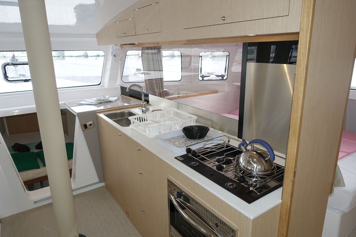 Galley of Alneelam, a NEEL 43 sailboat at Alameda, United States