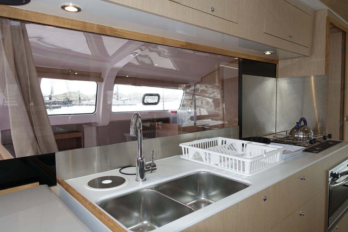 Galley of Alneelam, a NEEL 43 sailboat at Alameda, United States