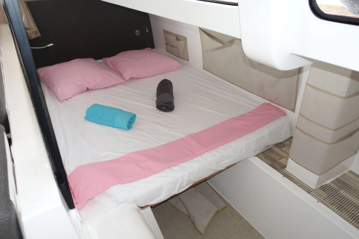 Cabin on Alneelam, a NEEL 43 sailboat at Alameda, United States