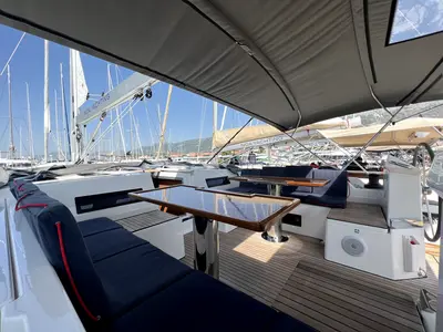 Deck of Size Matters, a Bavaria C50 Holiday sailboat at Grad Kaštela, Croatia