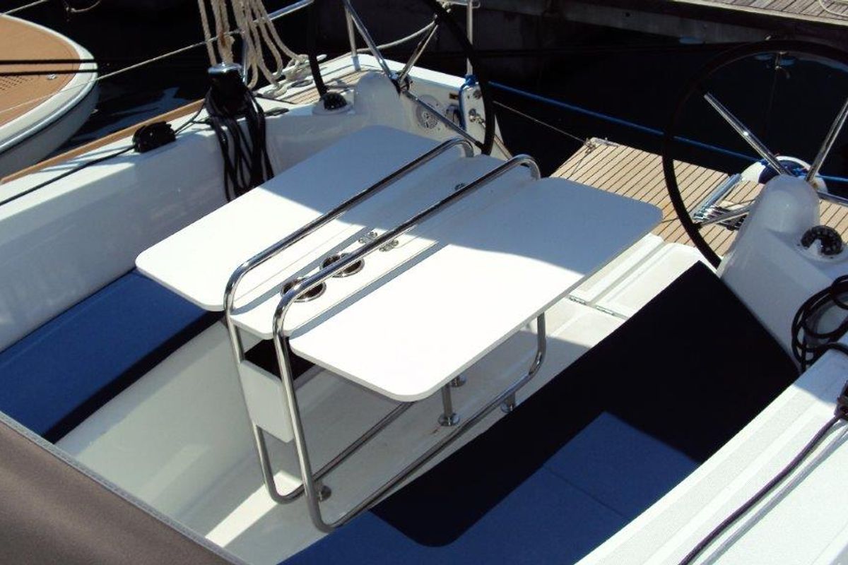 Deck of Gemma, a Jeanneau Sun Odyssey 349 sailboat at Grad Pula, Croatia