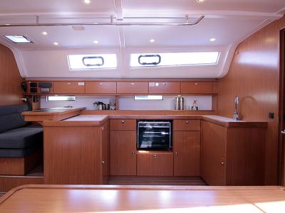 Galley of Firewall, a Bavaria Cruiser 51 sailboat at Llucmajor, Spain