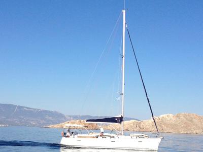Exterior view of Gilda, a Beneteau Oceanis 43 sailboat at Athens, Greece