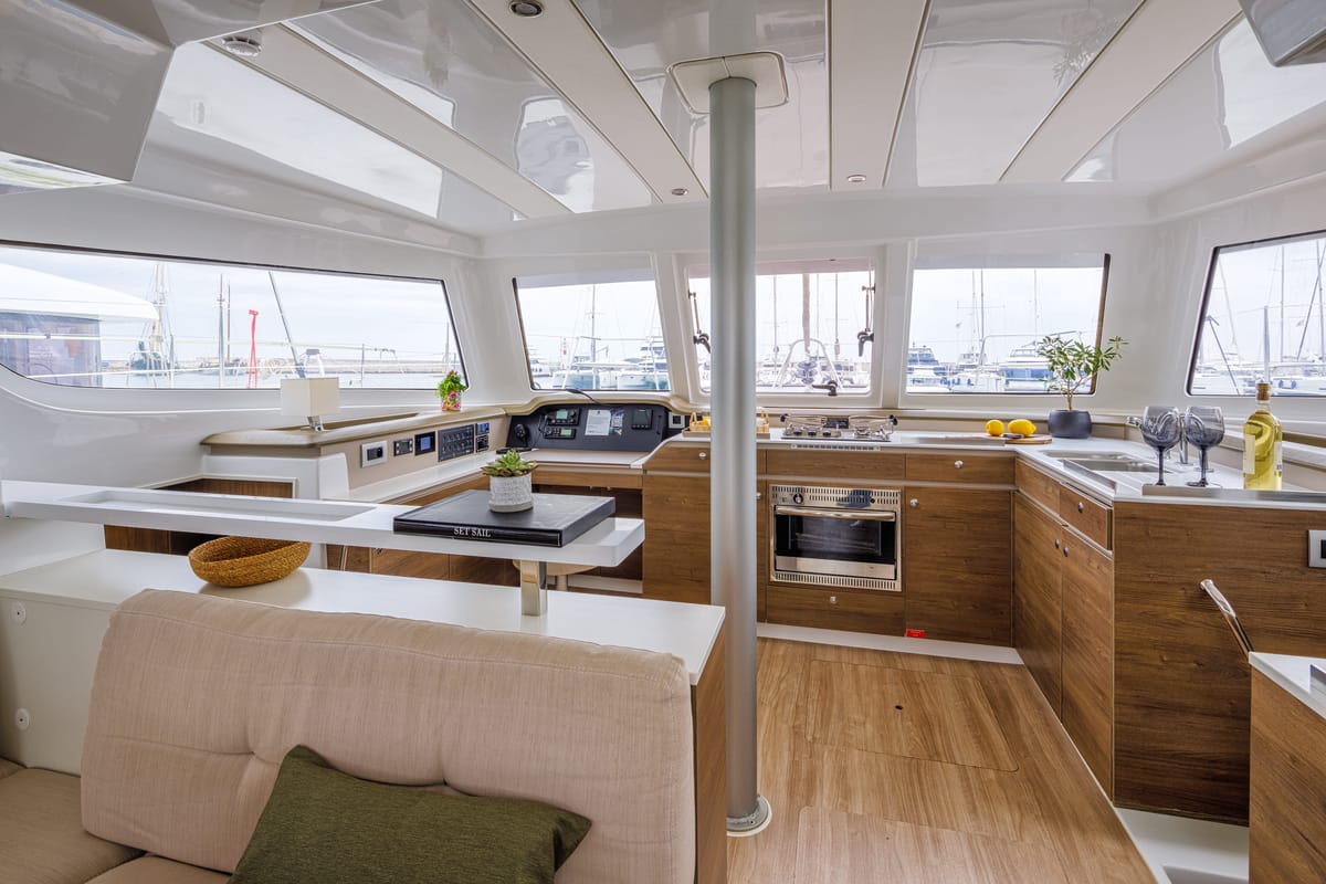 Sole Mio, a Bali Catspace catamaran at Municipal Unit of Nea Peramos, Greece