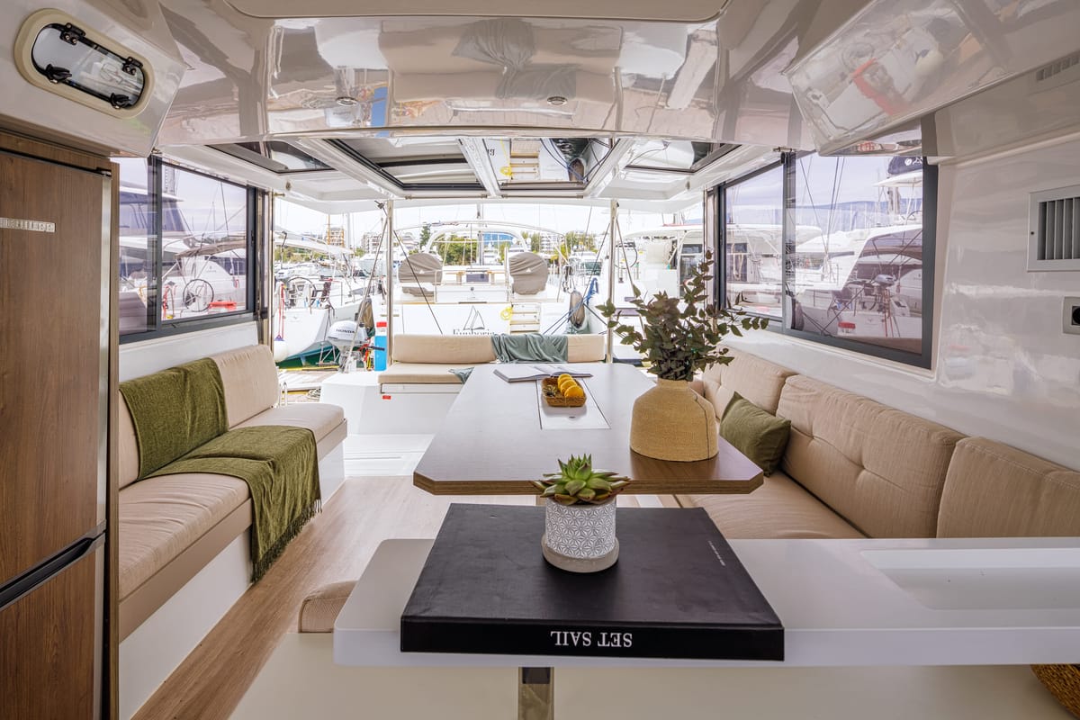 Sole Mio, a Bali Catspace catamaran at Municipal Unit of Nea Peramos, Greece