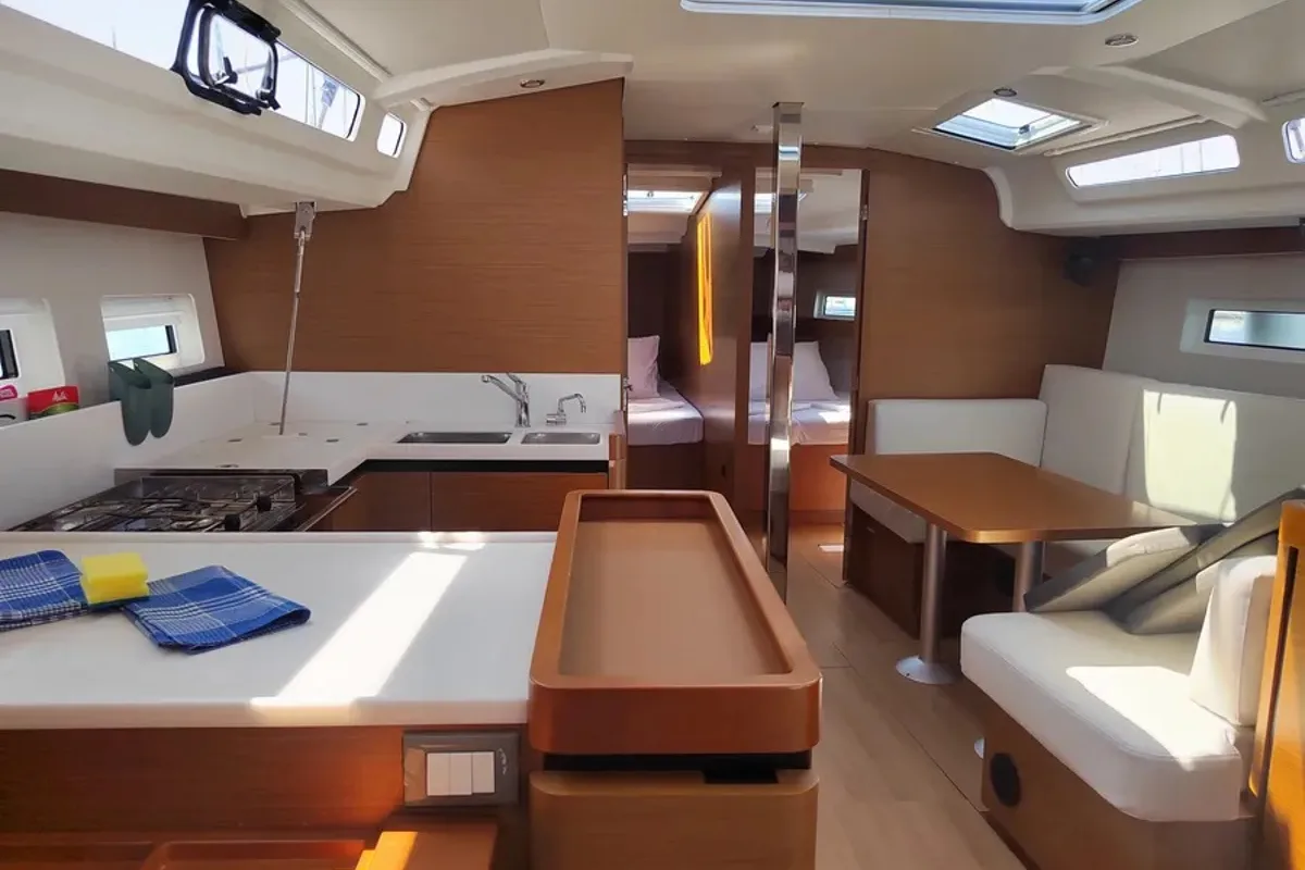 Head on Leona, a Jeanneau Sun Odyssey 440 sailboat at Grad Pula, Croatia