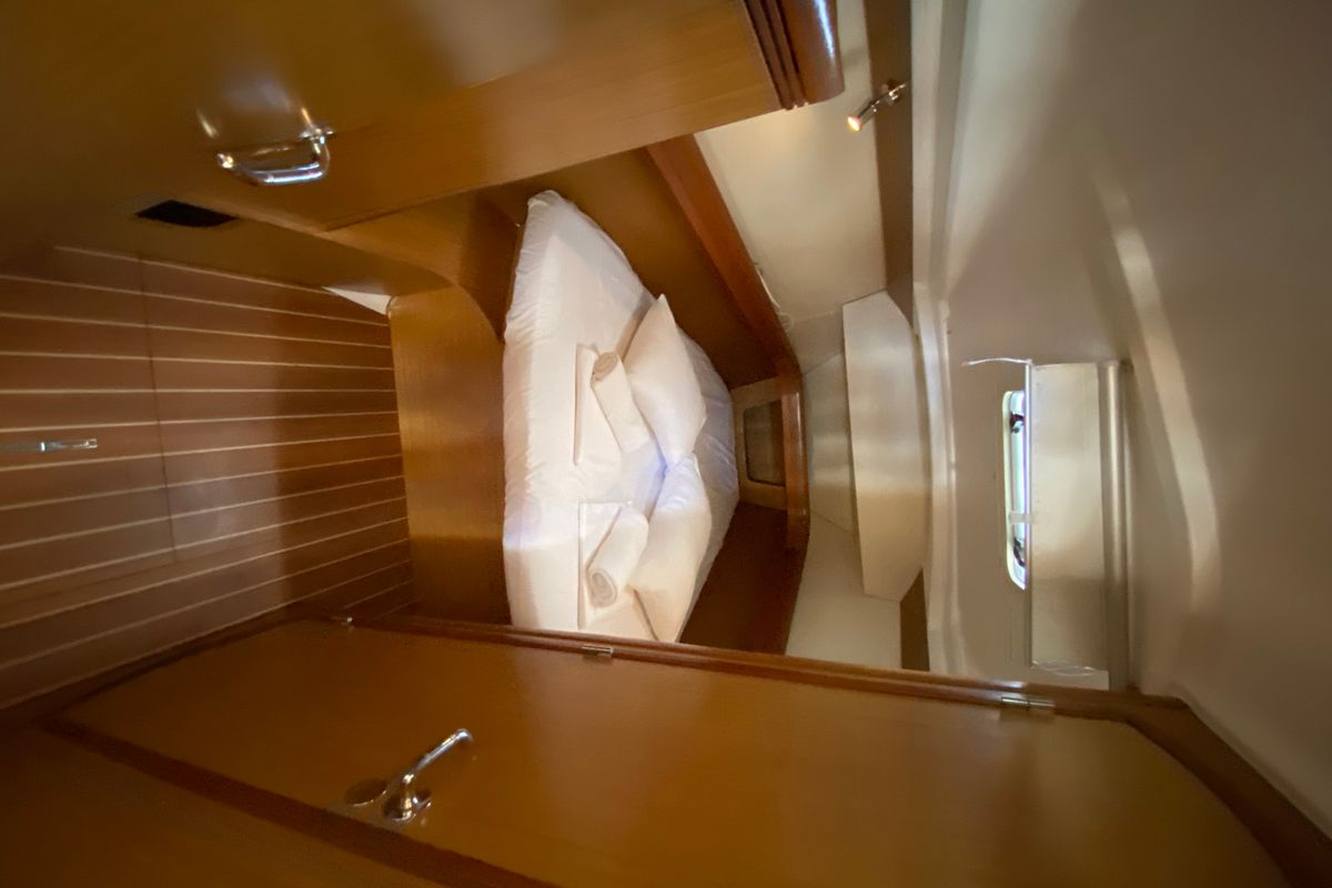 Cabin on Imagine, a Jeanneau Sun Odyssey 42 i sailboat at Kos, Greece