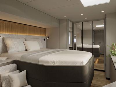 Cabin on Sea Dreams, a Sunreef Yachts Sunreef 60 catamaran at Grad Kaštela, Croatia