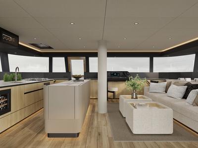 Salon of Sea Dreams, a Sunreef Yachts Sunreef 60 catamaran at Grad Kaštela, Croatia