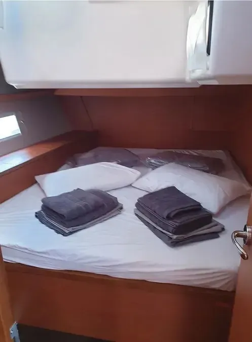 Cabin on Emphasis, a Dufour 470 sailboat at Municipal Unit of Lefkada, Greece