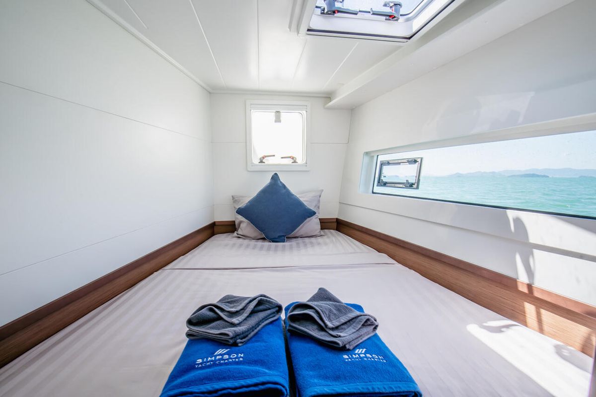 Cabin on K-35, a Lagoon 40 catamaran at Pa Khlok, Thailand
