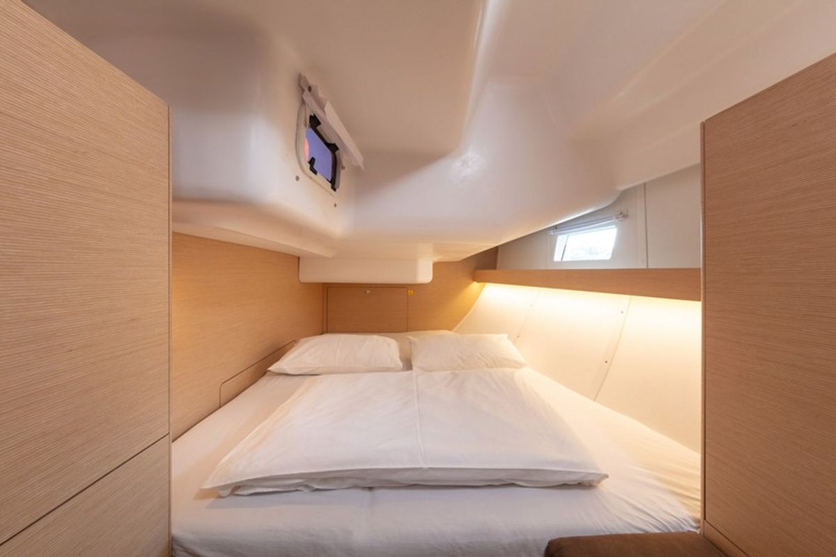 Cabin on ANITA, a Elan Impression 45 sailboat at Split, Croatia