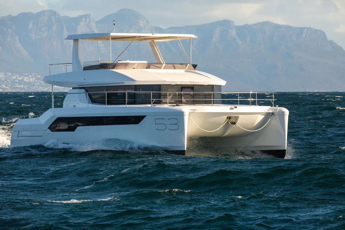 Akula, a Leopard 53 - OW catamaran at Seychelles, Eden Island Marina, Seychelles
