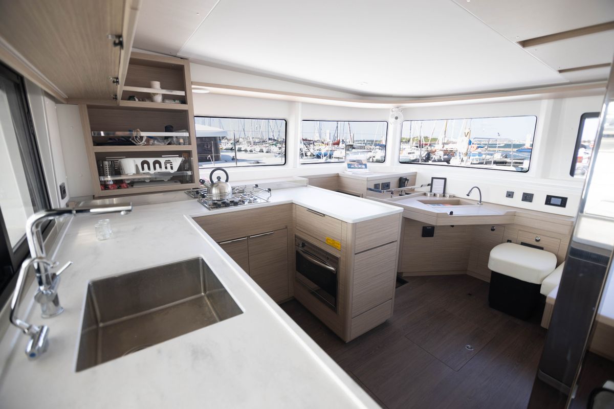 Galley of Bula, a Lagoon 46 catamaran at Le Gosier, France