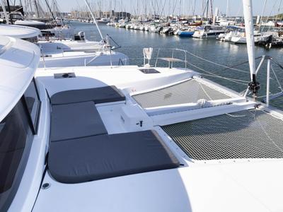 Deck of Bula, a Lagoon 46 catamaran at Le Gosier, France