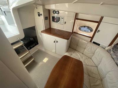 Salon of Just Pershing, a Pershing 37 motorboat at Lagos, Portugal