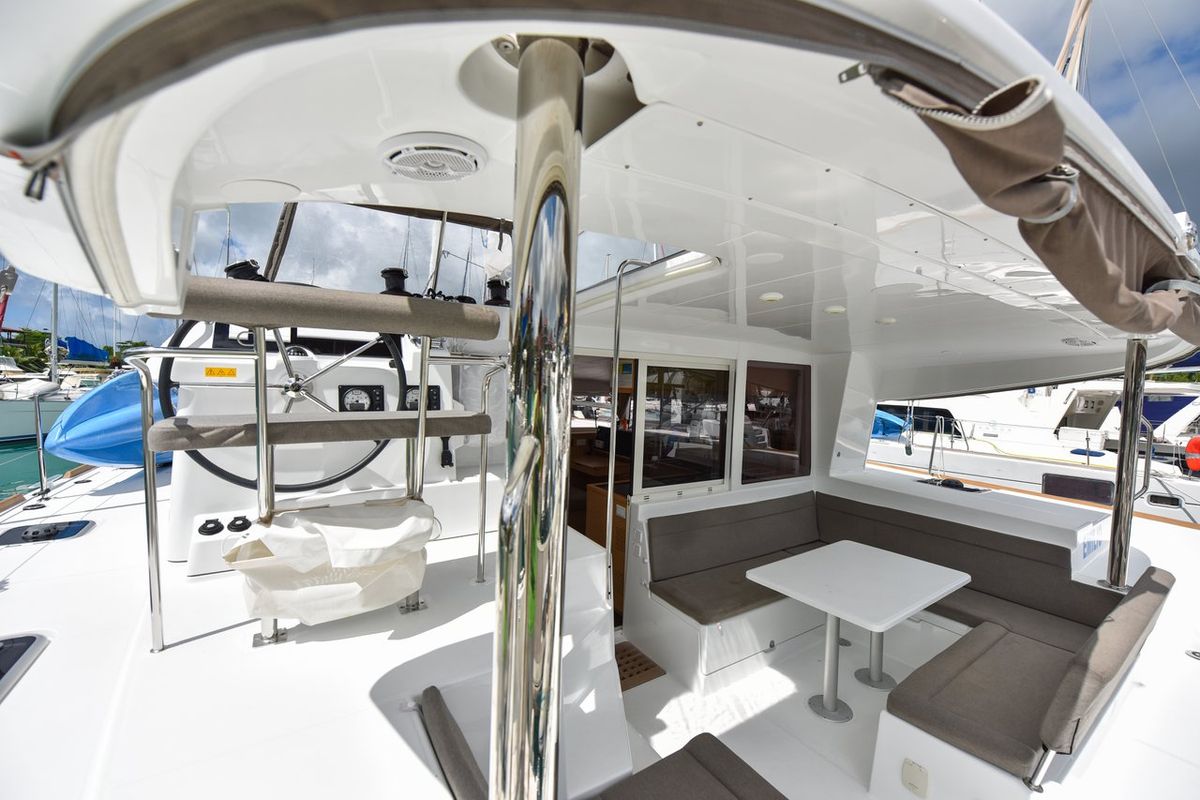 Deck of Emilio, a Lagoon 400 S2 catamaran at Baan Salak Phet, Thailand