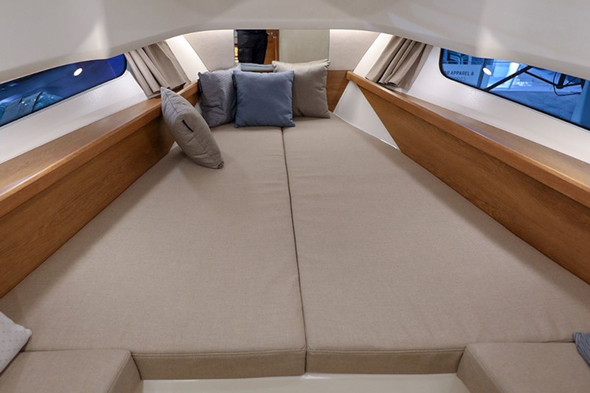 Cabin on Ruddy, a Nimbus Tender T11 motorboat at Pirovac, Croatia