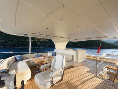 Cockpit of TanWay, a Gulet Motoryacht yacht at Marmaris, Turkey