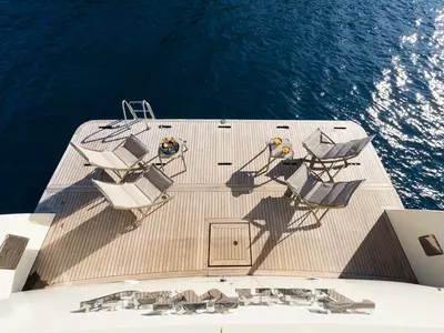 Deck of TanWay, a Gulet Motoryacht yacht at Marmaris, Turkey