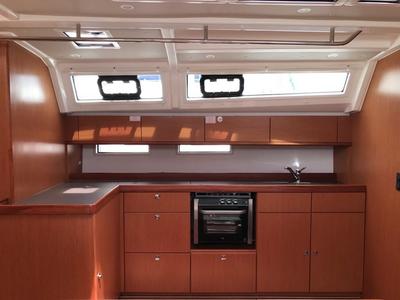 Galley of Sea Wonder, a Bavaria Cruiser 46 sailboat at Gouvia, Greece