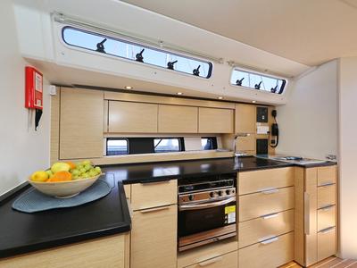 Galley of Salacia, a Hanse Yachts Hanse 460 sailboat at Grad Šibenik, Croatia