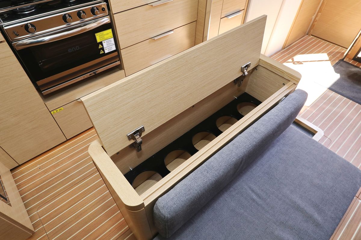 Salon of Salacia, a Hanse Yachts Hanse 460 sailboat at Grad Šibenik, Croatia