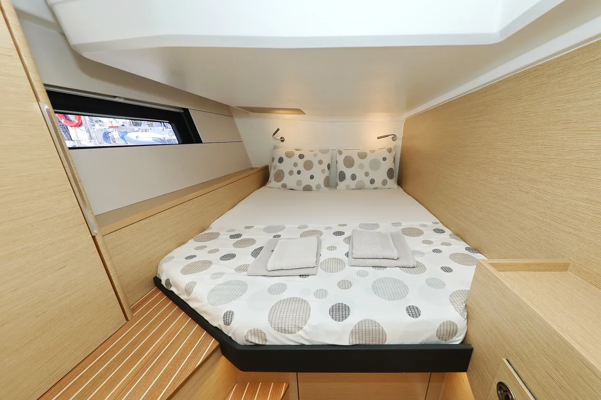 Cabin on Salacia, a Hanse Yachts Hanse 460 sailboat at Grad Šibenik, Croatia