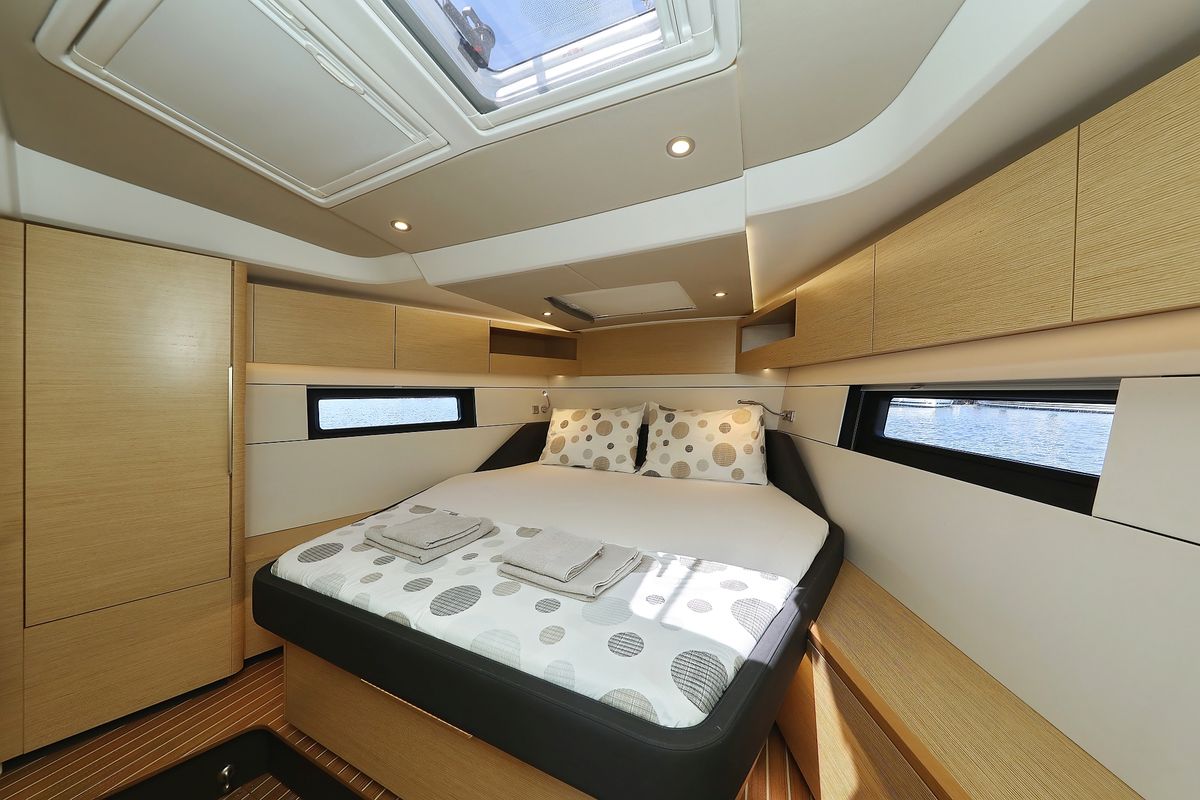 Cabin on Salacia, a Hanse Yachts Hanse 460 sailboat at Grad Šibenik, Croatia