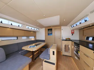 Salon of Salacia, a Hanse Yachts Hanse 460 sailboat at Grad Šibenik, Croatia