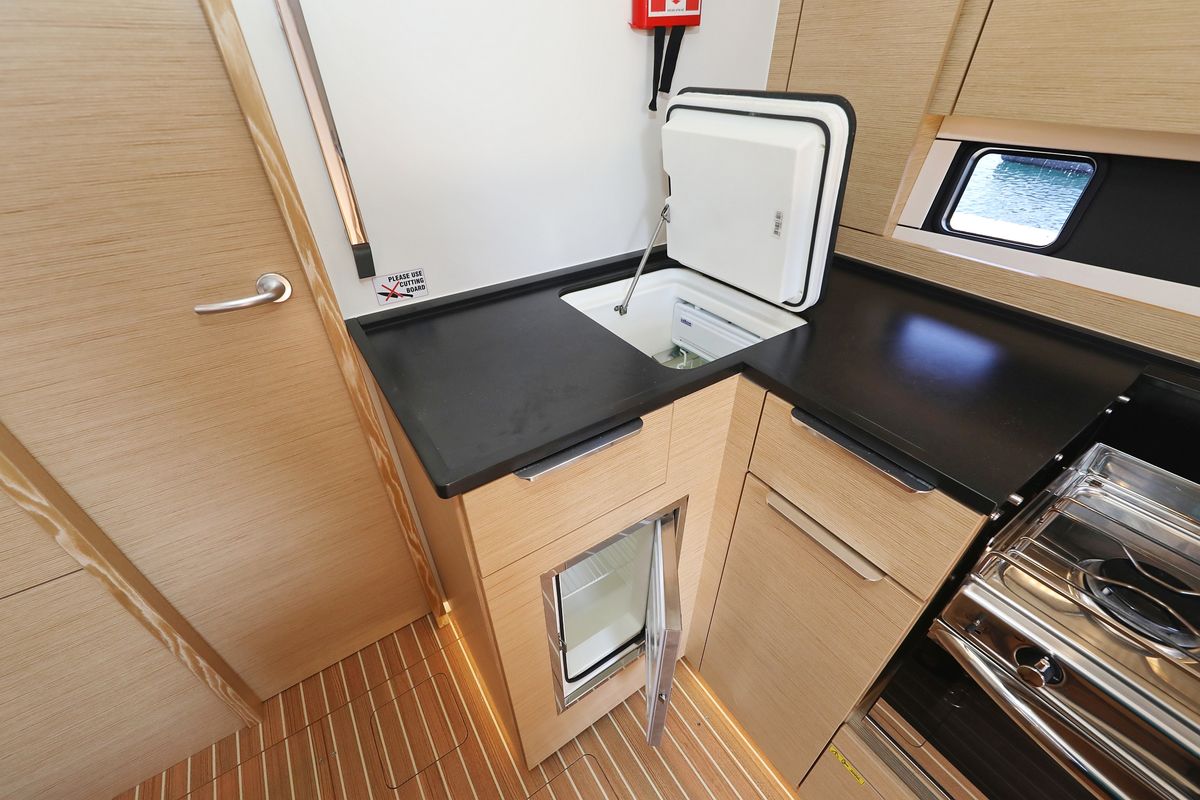 Galley of Salacia, a Hanse Yachts Hanse 460 sailboat at Grad Šibenik, Croatia